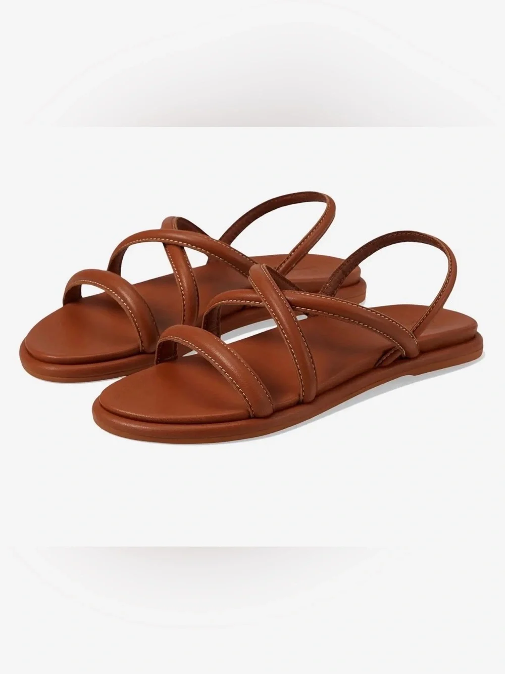 OluKai Tiare Strappy Leather Sandals in Fox Brown, NWT, Women's Size 9 (EUR 39)